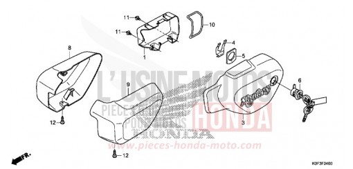 COUVERCLE EXTERNE LATERAL Z125MAK de 2019